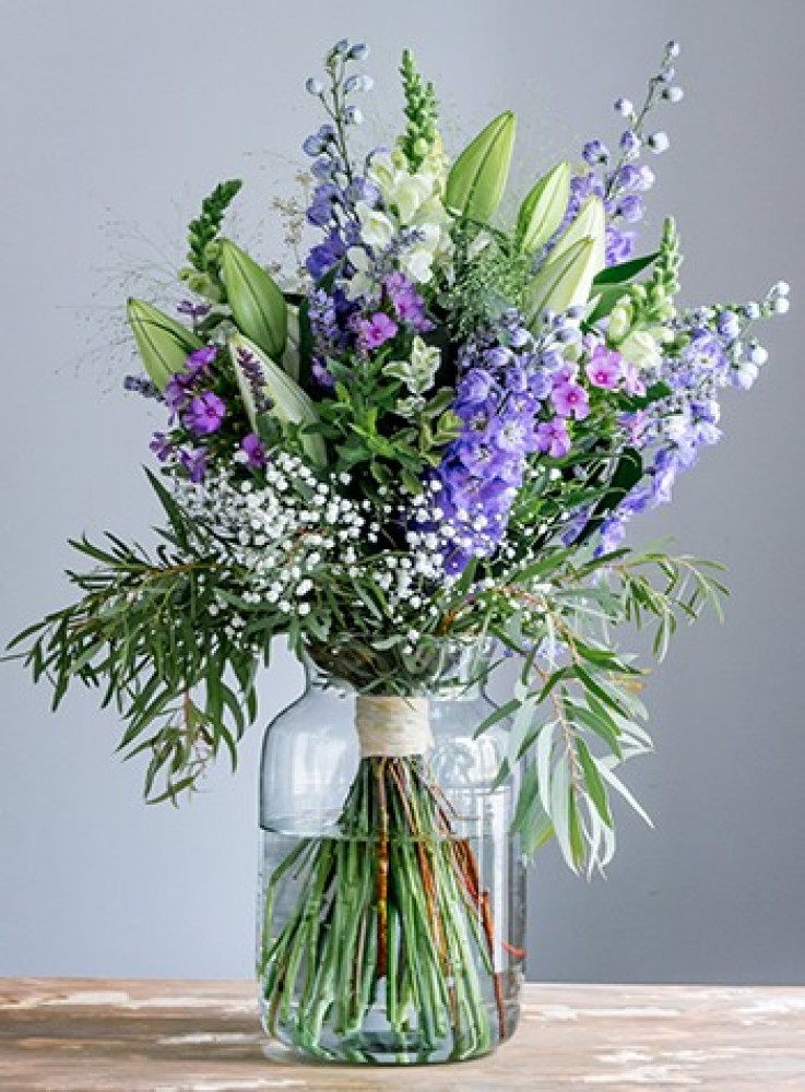 Blue Vase Bouquet Twig & Twine